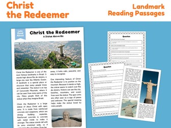 Christ the Redeemer Reading Comprehension | Famous Landmark Worksheets