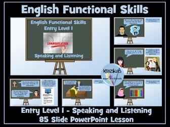 English Functional Skills - Entry Level 1 - Speaking and Listening - PowerPoint Lesson