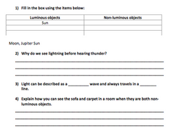 Ks3 science light image