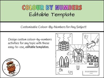 Colour By Numbers - Editable Templates