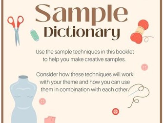 Textiles Sample dictionary-techniques KS4