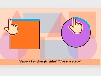EYFS Maths: Describing 2D Shapes (Shape Properties & Mystery Game)