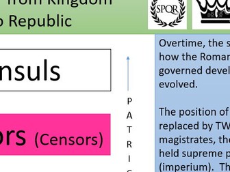 Rome - The Seven Kings and from Kingdom to Republic