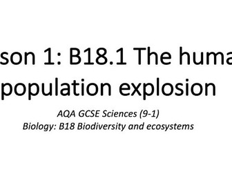 B18.1 The human population explosion