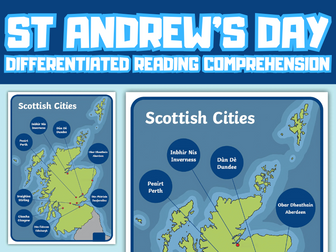 Scottish Cities Word Mat Gaelic English Word Mat