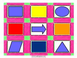 Colors & Shape Cards 4 Pages = 36 Cards