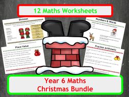 Christmas Maths Worksheets - Year 6