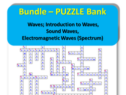 Bundle – PUZZLE Bank – Waves; Introduction to Waves, Sound Waves, Electromagnetic Waves (Electromagnetic Spectrum)