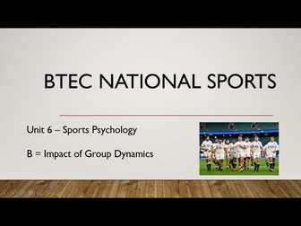 BTEC National Sport - Unit 6 Sports Psychology
