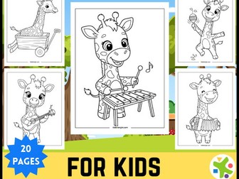 Giraffe Colouring Sheets – Safari Animal Printables for EYFS & KS1