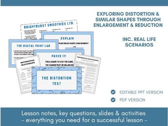 Similar Shapes | Ratio & Proportion | Lesson Notes, Slides & Activities