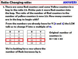 ratio problem solving lesson tes