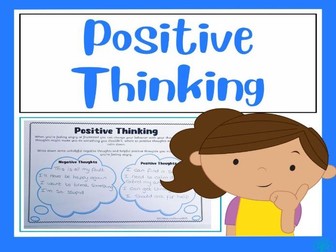 Positive and Negative thinking Worksheet
