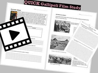 QUICK Gallipoli Film Study