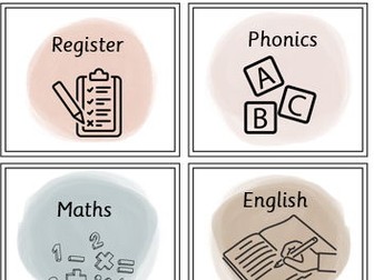 Pastel KS1 Visual Timetable Cards