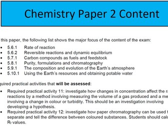 Trilogy Chemistry Paper 2 Revision