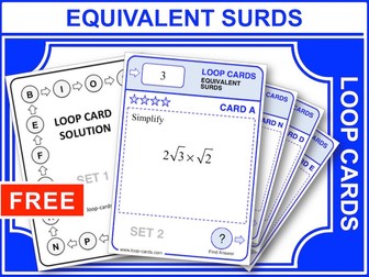 Equivalent Surds (Loop Cards)
