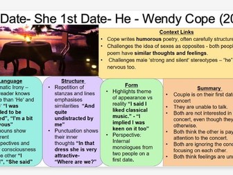 Edexcel Love and Relationships Knowledge Organiser