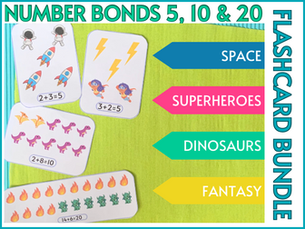 Number Bonds Themed Flashcards