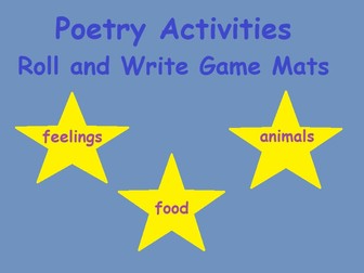 Poetry Activities - Roll and Write Game Mats