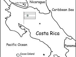 COSTA RICA - printable handout with map and flag by tspeelman ...