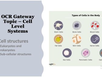 GCSE cell structure and differences (all specifications!)