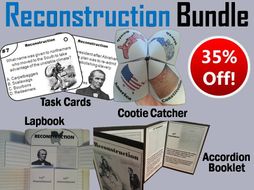 Reconstruction Task Cards and Activities Bundle