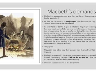 Macbeth Act 4 scene 1 (including Act 3 scenes 5 & 6)