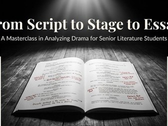 How to Analyse a Play – Generic Drama Study Pack | Senior English & Literature