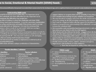 SEND resources – Social, Emotional & Mental Health Needs guide and support strategies