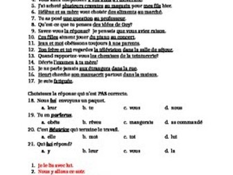 Pronoms personnels worksheet 2