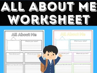 All about me worksheet