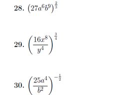 Indices worksheet no 3 (with solutions)