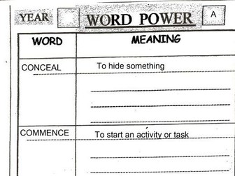 11+ and SATs 2021 Vocabulary Word Power A preparation for Verbal Reasoning and English Examination