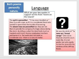 Storm on the Island VS The Prelude