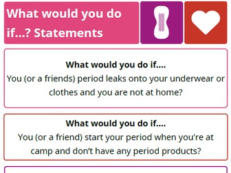 What if...? Being prepared for your period