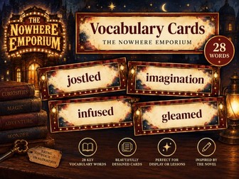 The Nowhere Emporium Vocabulary Display | KS2