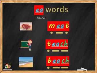 Teach the EA  digraph, phonics, reading, spelling and writing.