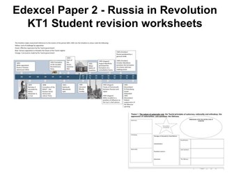 Edexcel Paper 2 Russia Key Topic 1 Revision Worksheet