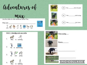 T4W Amazing adventures of Max verbs -ed -ing worksheet activities