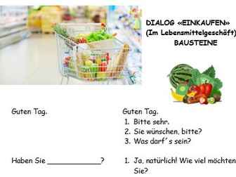 Bausteine: Dialog "Im Lebensmittelgeschäft"