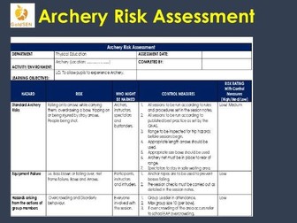 Archery Risk Assessment