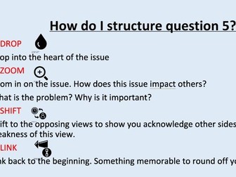 English Language Paper 2 Q5 scheme