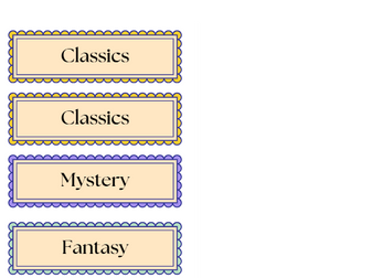 Book Corner Genre Labels
