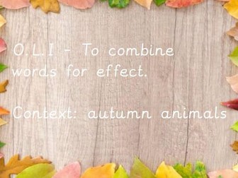 Autumn animals poem