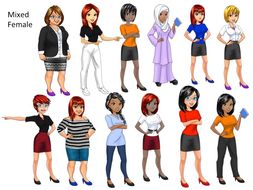 Mixed Female Avatars x 12