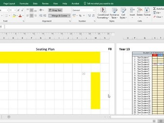 Simple Excel Seating Plan