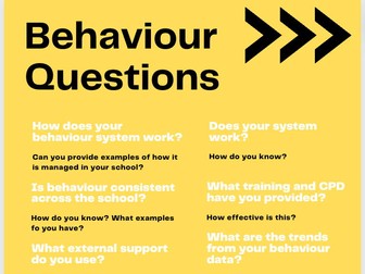 External Review SLT Behaviour Questions