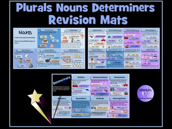 Plurals, Nouns, Pronouns and Determiners Revision Mats