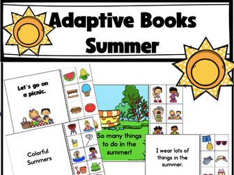 Adaptive Books - Summer (food, clothing, activities & colors)
